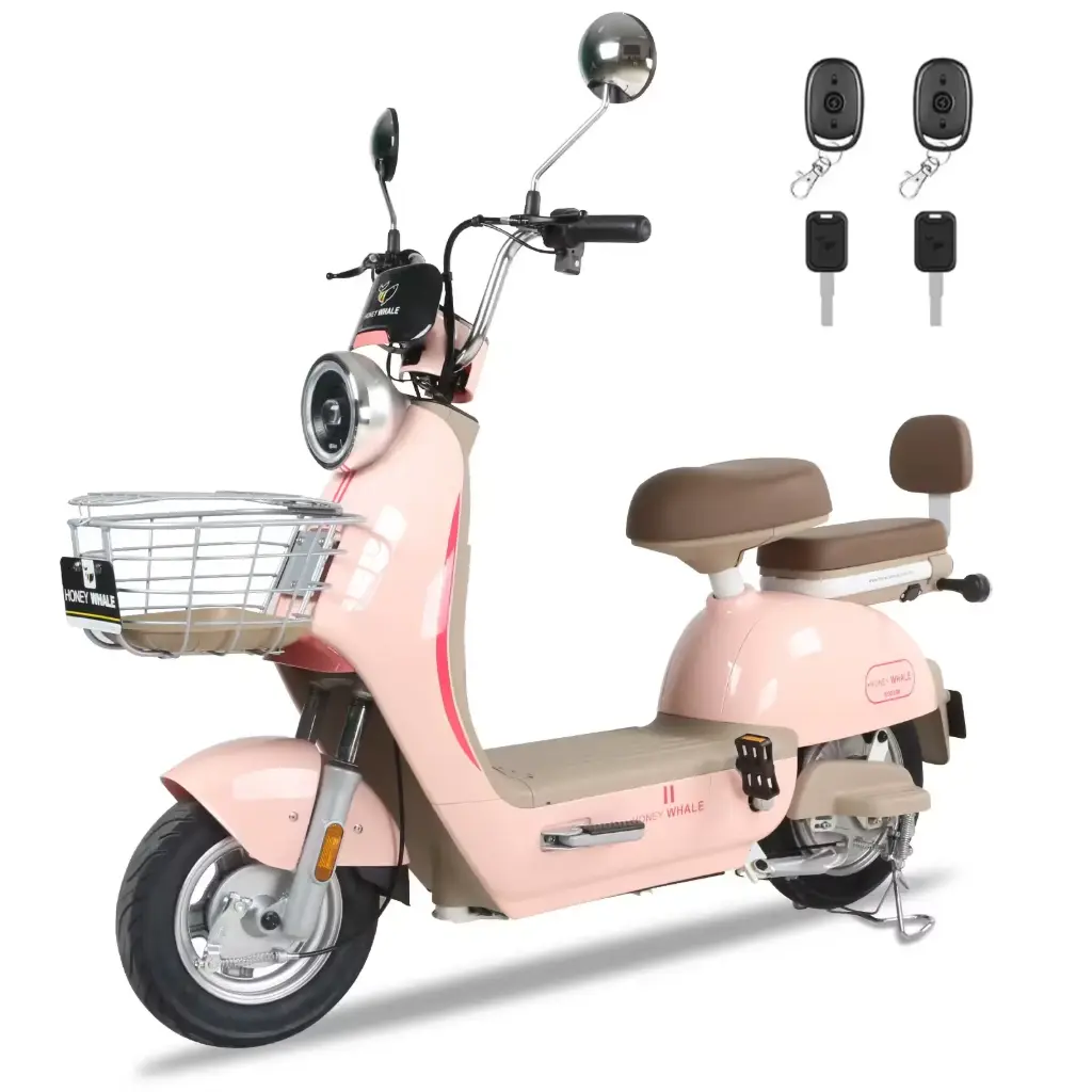 Honey Whale Motobici Eléctrica UNA Rosa