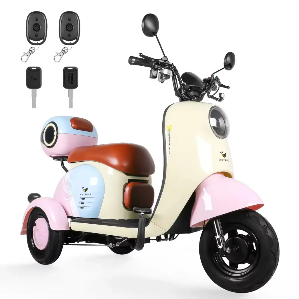 Honey Whale Motobici Eléctrica V1 Rosa