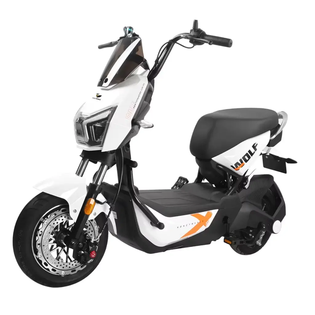 Honey Whale Motobici Eléctrica ZL Wolf Blanco con Naranja