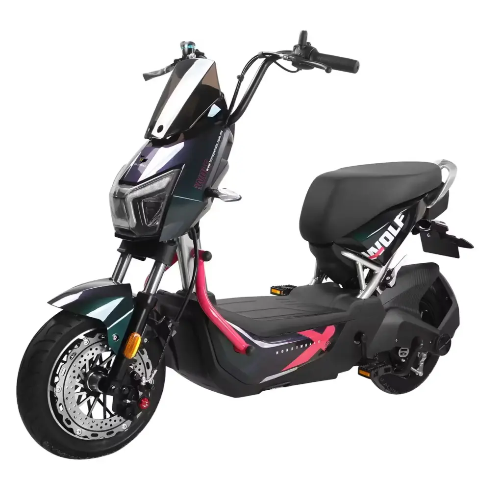 Honey Whale Motobici Eléctrica ZL Wolf Negro con Rosa