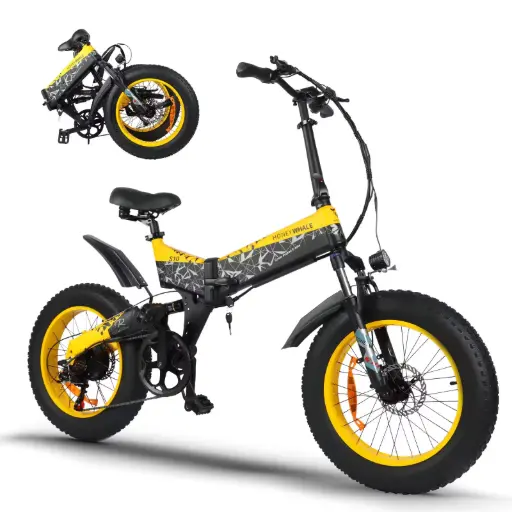 [HW-34879] Honey Whale Bicicleta Eléctrica S10 Amarillo