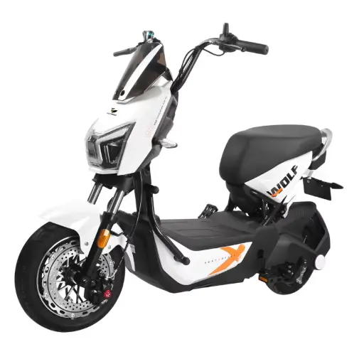 [HW-98176] Honey Whale Motobici Eléctrica ZL Wolf Blanco con Naranja