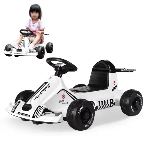 [HW-28575] Honey Whale Montable Infantil Gokart BDQ 9 Blanco