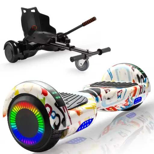 [HW-72311] Honey Whale Hoverboard Z1 Max Blanco Grafiti